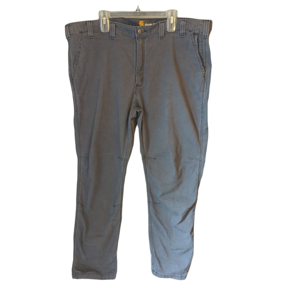 Carhartt Mens Rugged Flex Rigby Straight Fit Gray Heavy Duty Rugged Pants 44x30